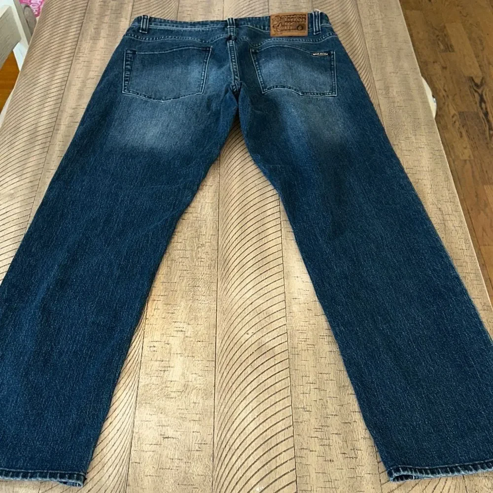 Volcom Men's Dark Blue Straight Jeans